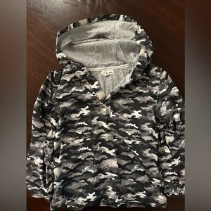 Boys Three Likes Camo hooded sweater
